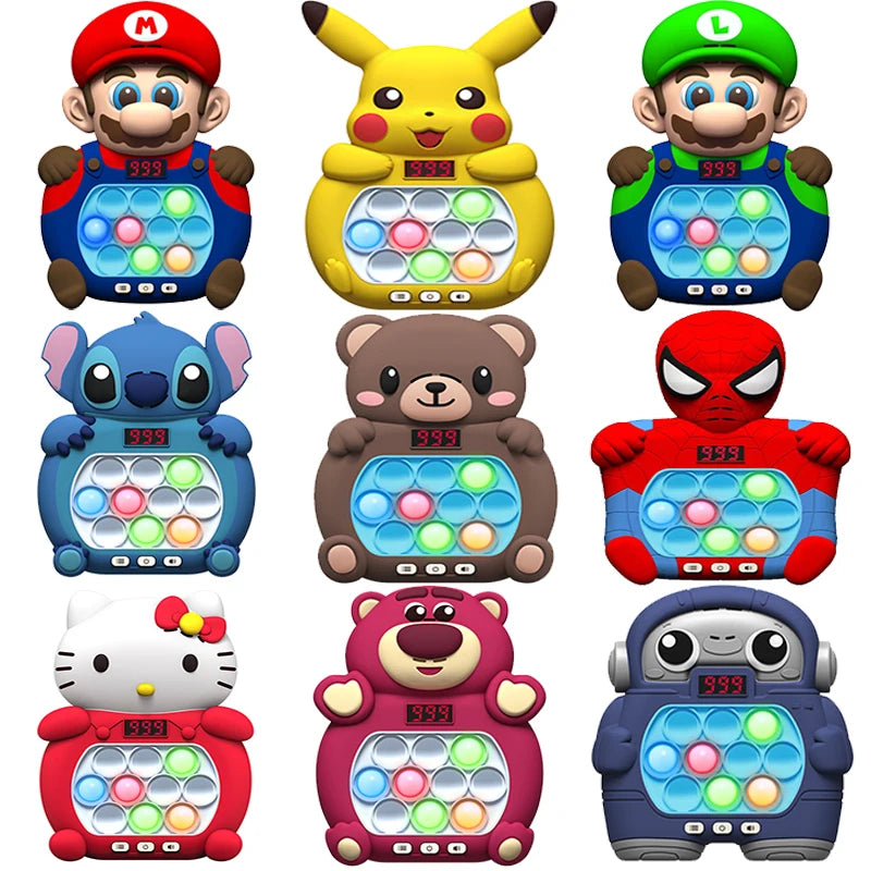 Disney-Stitch e Mickey Game Console para Crianças, Quick Push Game, ponta do dedo atualizado, Press It, Competição Squeeze Toys, Stress Reliever